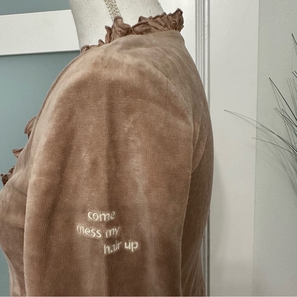 Odd Molly Velvet Babydoll Dress 580 Imagine Free SZ 1/Small Beige Pink Tone GUC - Picture 4 of 10